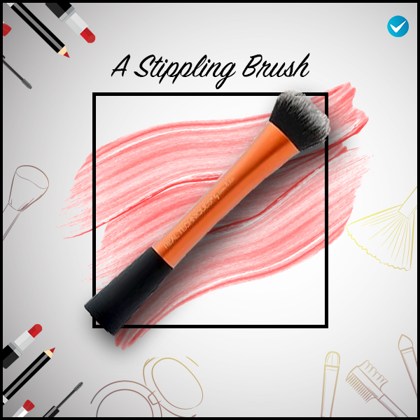 Stippling brush, belnd liquid make up, how to blend make up